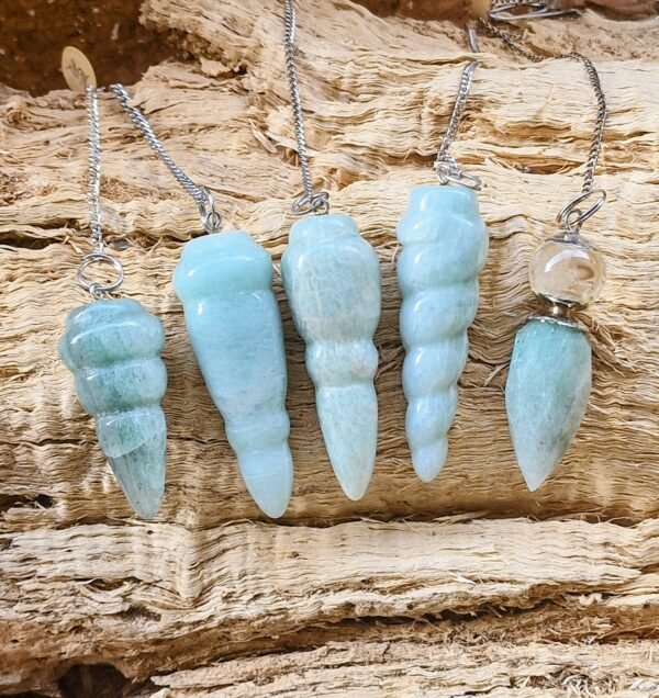 Pendule pointe en amazonite