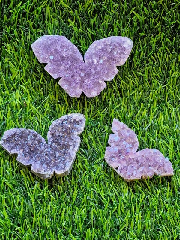 Améthyste druse papillon