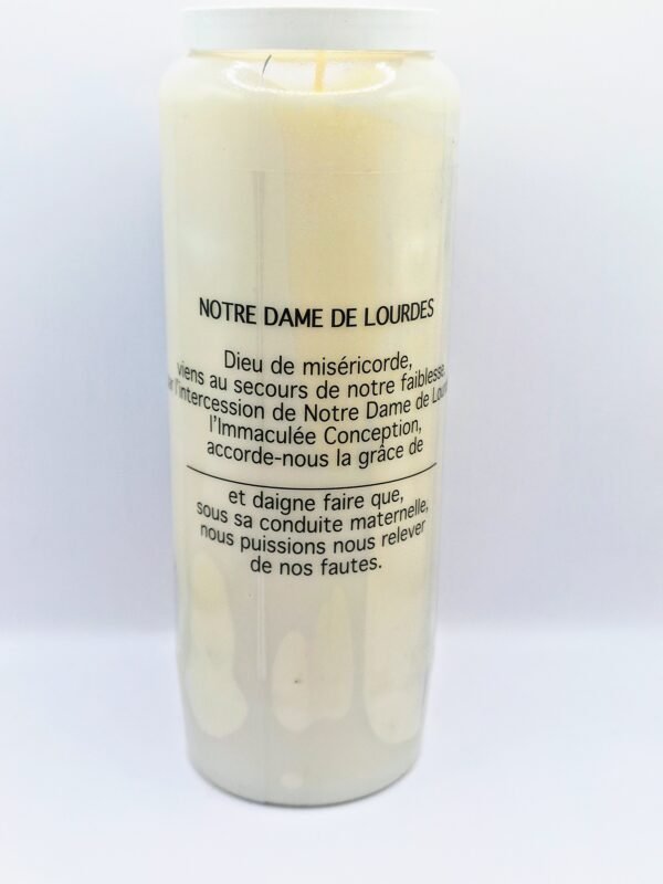 Bougie neuvaine Notre dame de Lourdes - Image 2
