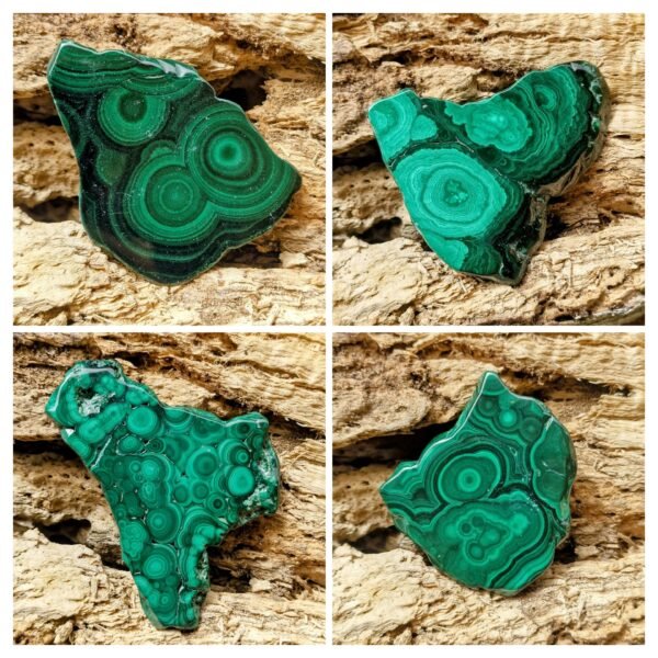 Morceau de malachite poli