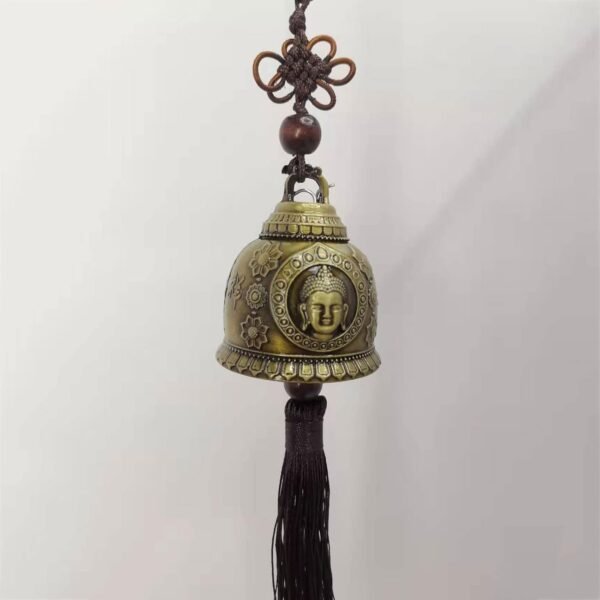 Cloche en laiton porte-bonheur bouddha