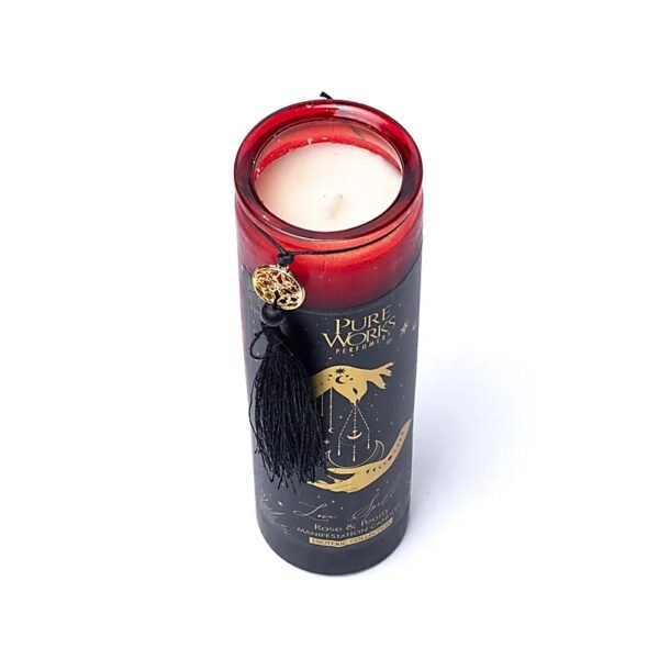 Bougie d'intention Love Spell en verre avec pompon - Image 2