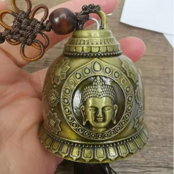 Cloche en laiton porte-bonheur bouddha - Image 3