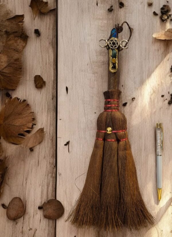 Balai de sorcières 30-33cm avec pierres semi-précieuses – Image 5
