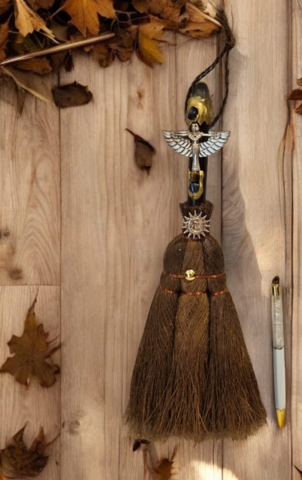 Balai de sorcières 30-33cm avec pierres semi-précieuses – Image 3