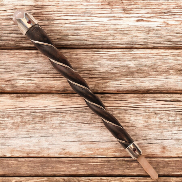 Baguette bois de rose et Quartz-rose