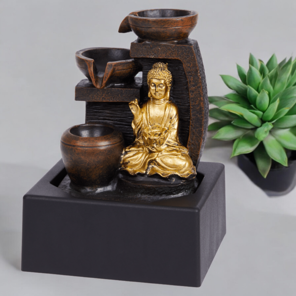 Fontaine bouddha avec éclairage led