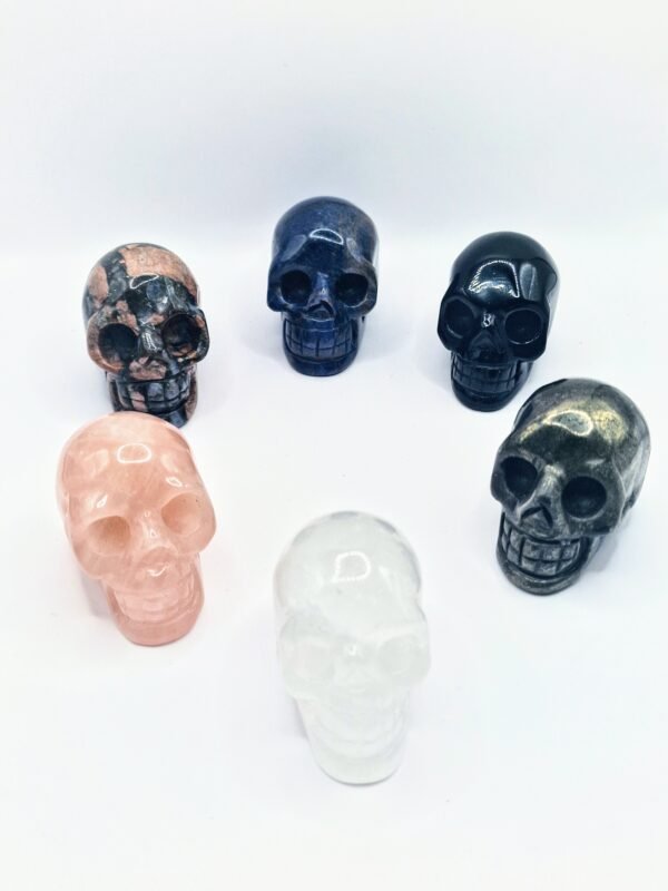 Crâne tête de mort, pierre naturelle sculptée – Image 8