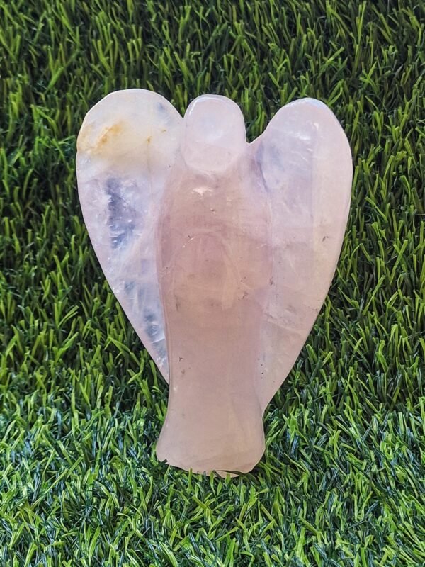 Ange en quartz-rose grand modèle