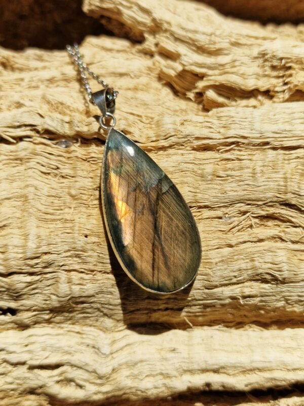 Collier pendentif labradorite en argent 925 - Image 7