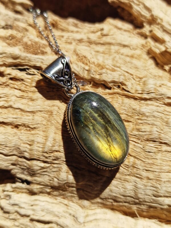 Collier pendentif labradorite en argent 925 - Image 4
