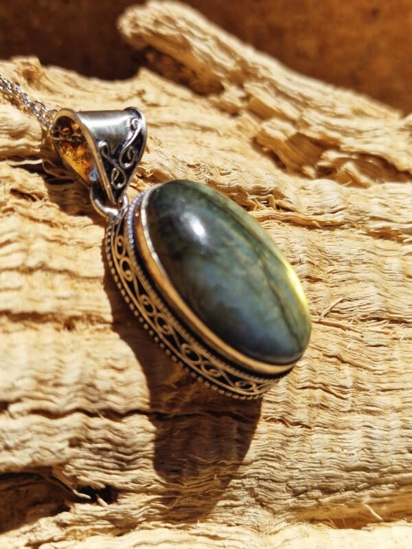 Collier pendentif labradorite en argent 925 - Image 5