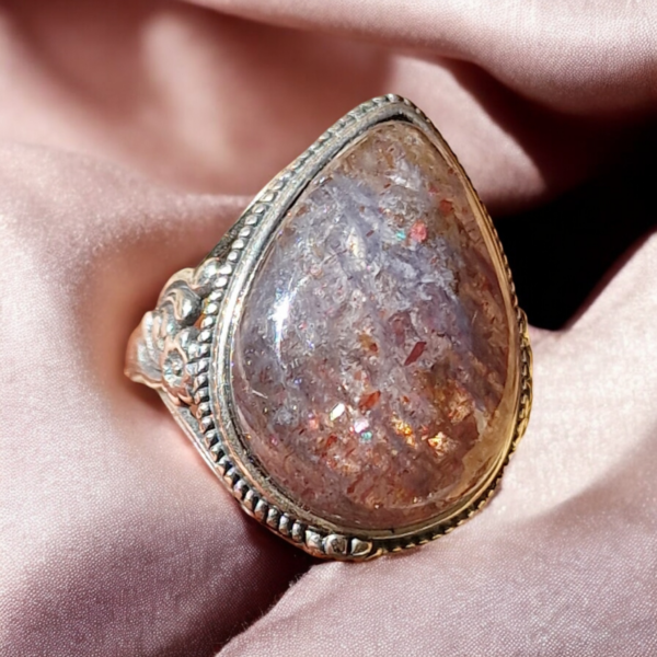 Bague en argent 925 réglable et pierre Iolite - Image 3