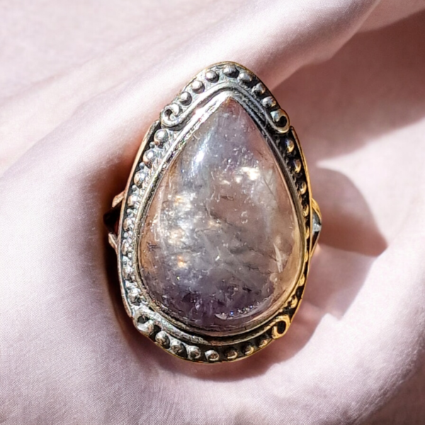Bague en argent 925 réglable et pierre Iolite - Image 4