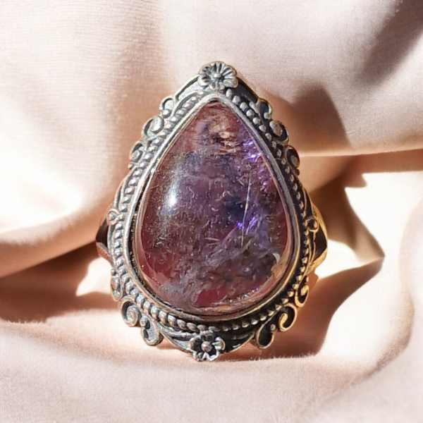 Bague en argent 925 réglable et pierre Iolite - Image 5
