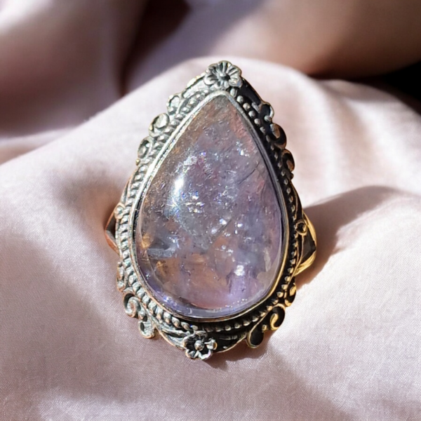 Bague en argent 925 réglable et pierre Iolite - Image 6