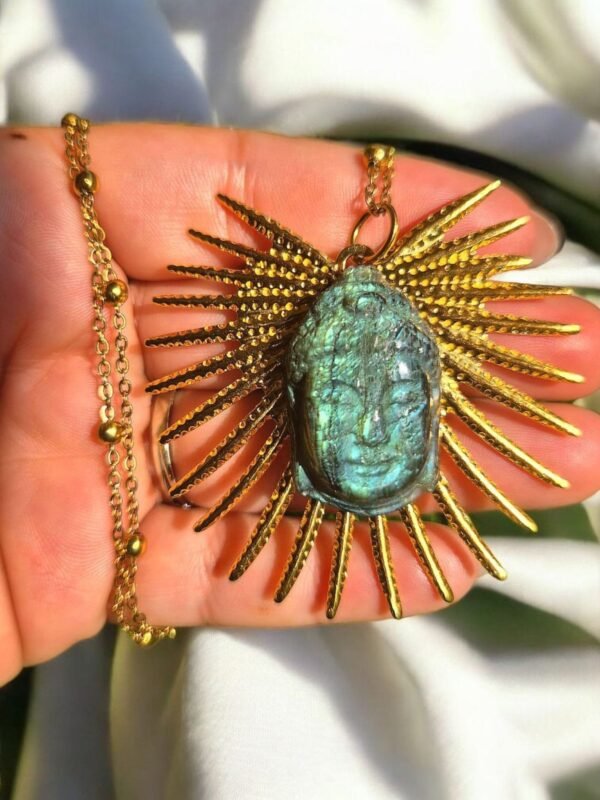 colliers sautoir Bouddha labradorite – Image 4